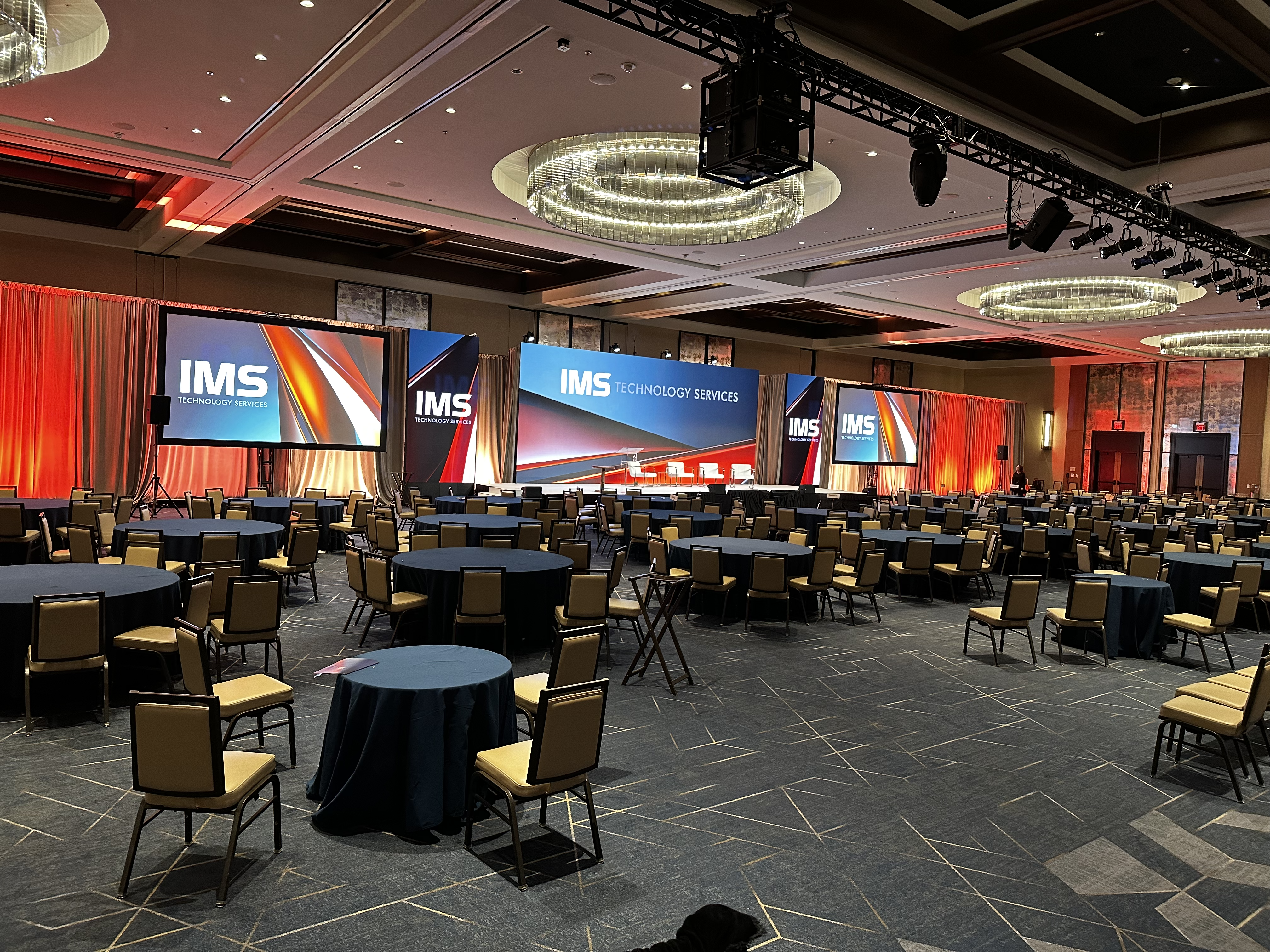 Sound system deployed for a concert