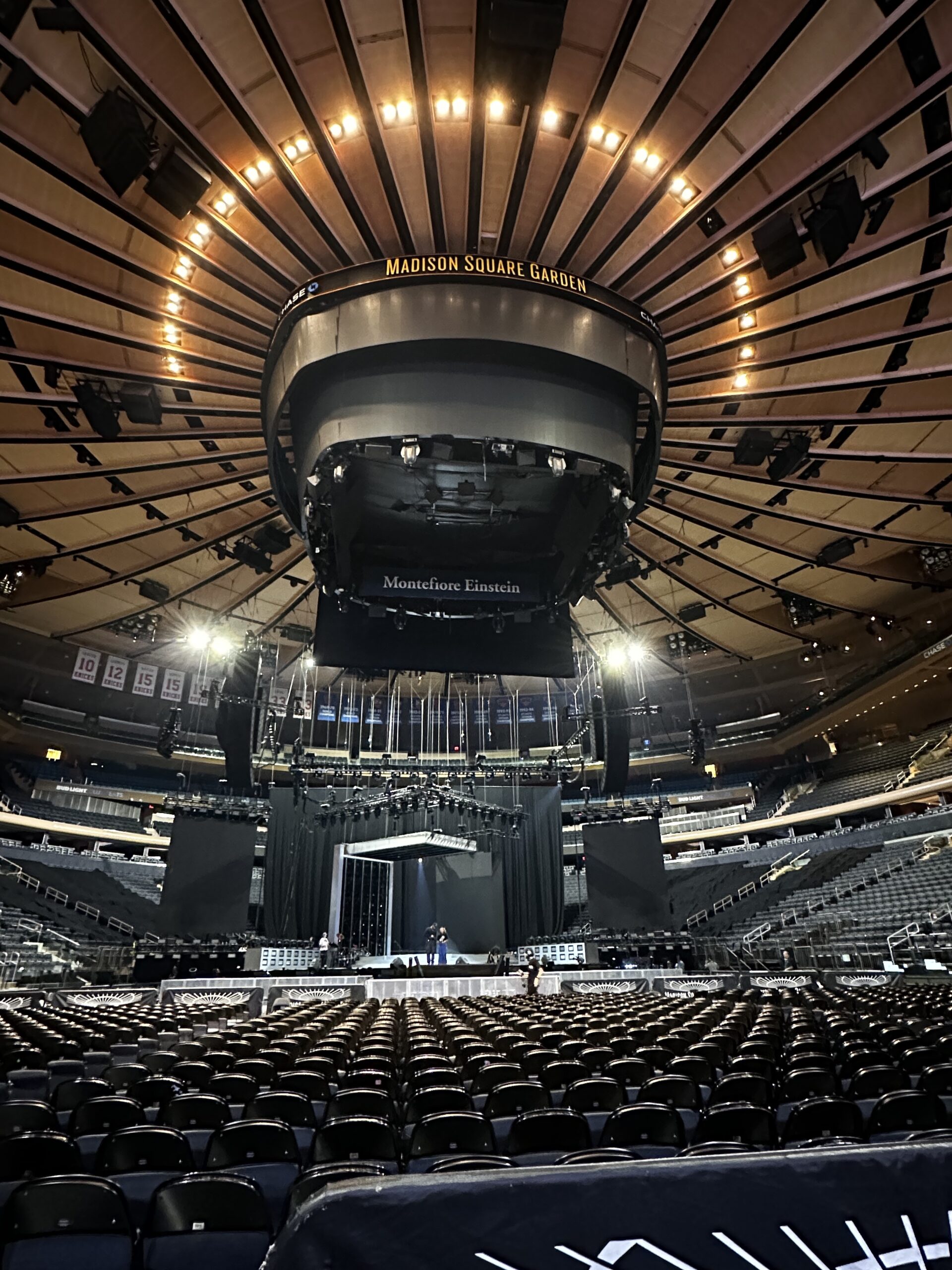 Sound system deployed for a concert