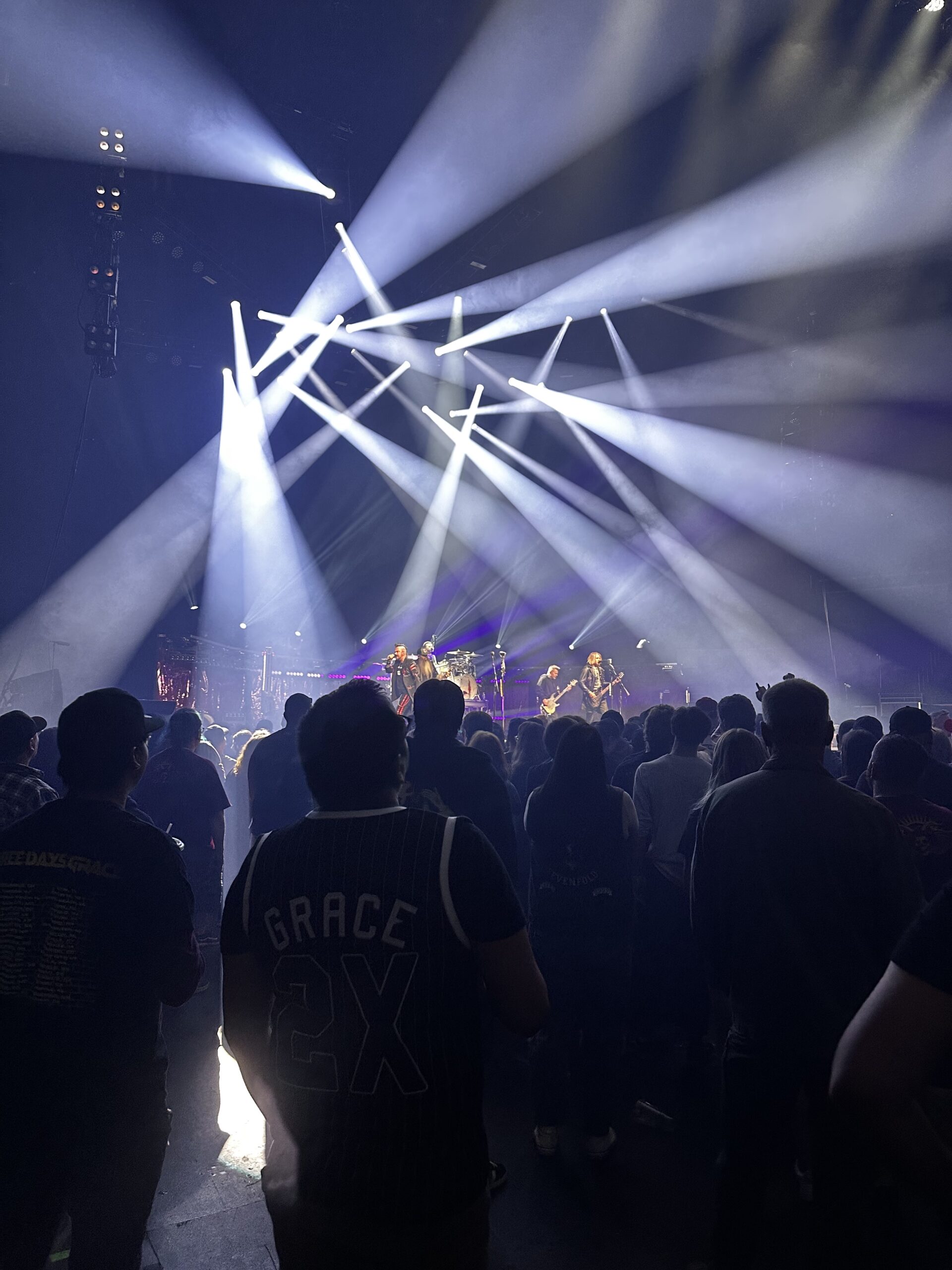 image of SPL being measured at FOH in a concert