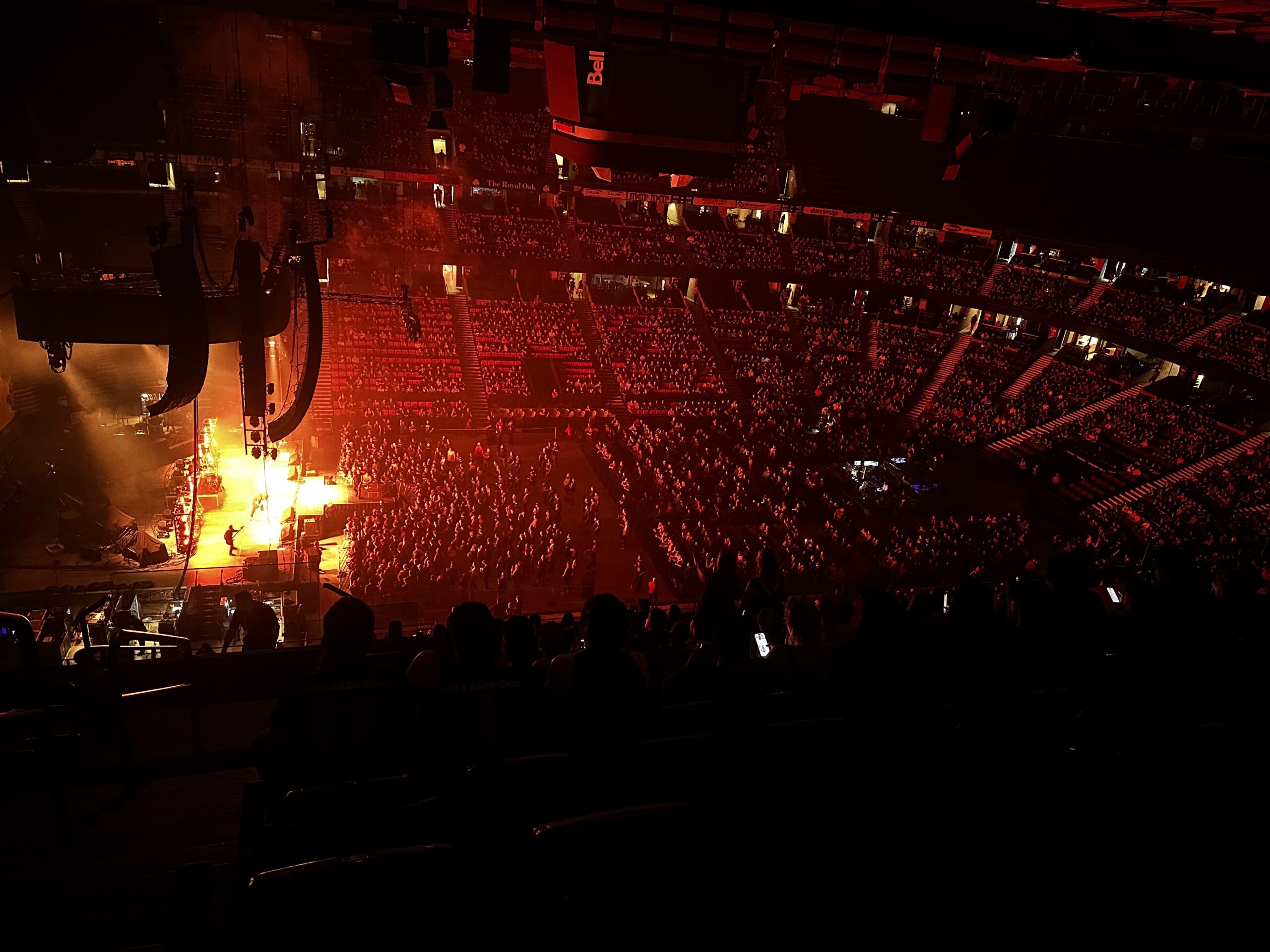 image of SPL being measured at FOH in a concert
